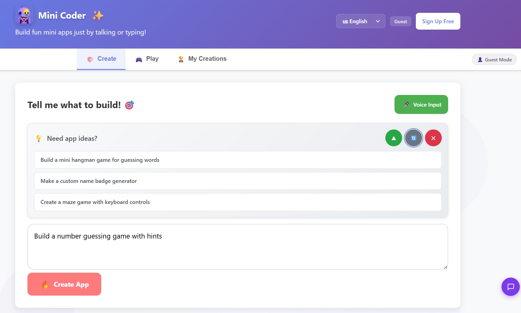 MiniCoder screenshot