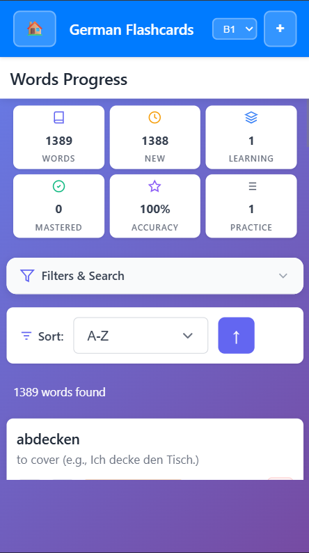 Memivo – Smart Flashcards screenshot