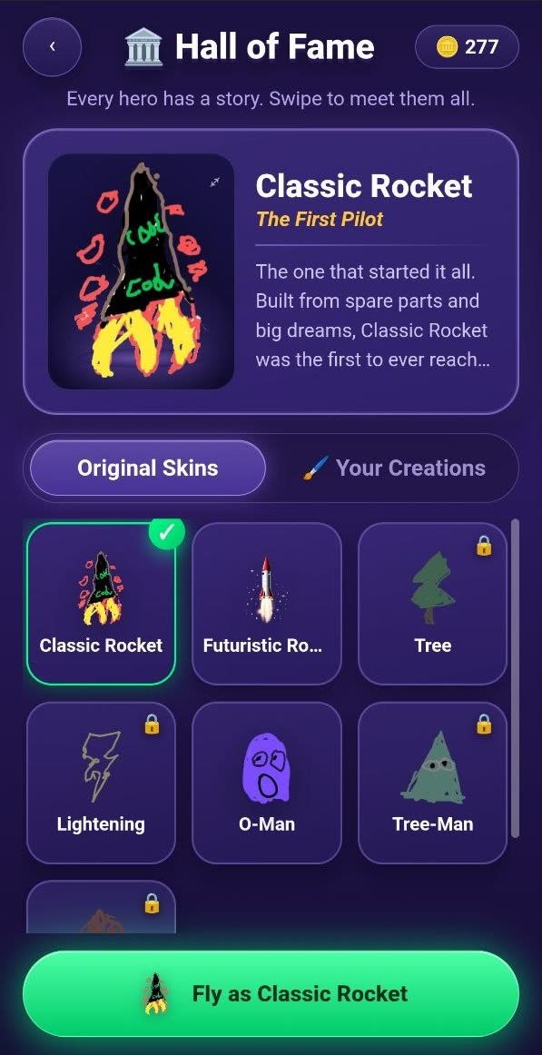 Hall of Fame: unlockable heroes
